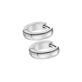 Maxbell 316L Stainless Steel Men Women Hoop Earrings Huggie Ear Clip Piercing Silver
