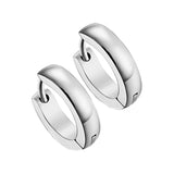 Maxbell 316L Stainless Steel Men Women Hoop Earrings Huggie Ear Clip Piercing Silver