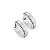 Maxbell 316L Stainless Steel Men Women Hoop Earrings Huggie Ear Clip Piercing Silver