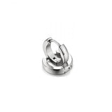 Maxbell 316L Stainless Steel Men Women Hoop Earrings Huggie Ear Clip Piercing Silver