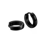 Maxbell 316L Stainless Steel Men Women Hoop Earrings Huggie Ear Clip Piercing Black