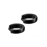 Maxbell 316L Stainless Steel Men Women Hoop Earrings Huggie Ear Clip Piercing Black