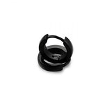 Maxbell 316L Stainless Steel Men Women Hoop Earrings Huggie Ear Clip Piercing Black