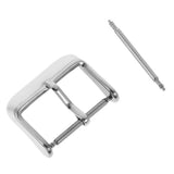 Maxbell Stainless Steel Polishing Buckle Pin Part for Watch Strap Band Silver 22mm