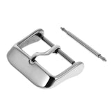 Maxbell Stainless Steel Polishing Buckle Pin Part for Watch Strap Band Silver 22mm