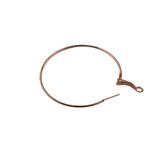Maxbell 20pcs 30mm Round Hoop Loop Leverback Earring Making Findings Rose Gold