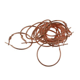 Maxbell 20pcs 30mm Round Hoop Loop Leverback Earring Making Findings Rose Gold