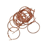Maxbell 20pcs 30mm Round Hoop Loop Leverback Earring Making Findings Rose Gold