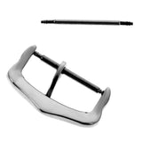 Maxbell Watch Band Pin Buckle Polished Solid Stainless Steel Wrist Strap Clasp 20mm