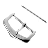 Maxbell Watch Band Pin Buckle Polished Solid Stainless Steel Wrist Strap Clasp 20mm