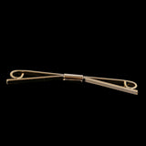 Maxbell Men's Stylish Shirt Collar Clip Bar Pin Clip Chain Tie Brooch Necktie Gold