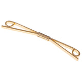 Maxbell Men's Stylish Shirt Collar Clip Bar Pin Clip Chain Tie Brooch Necktie Gold