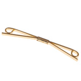 Maxbell Men's Stylish Shirt Collar Clip Bar Pin Clip Chain Tie Brooch Necktie Gold