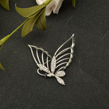 Maxbell Fashion Crystal Butterfly Alloy Charms Brooches Pins Jewelry Decor Silver