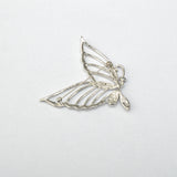 Maxbell Fashion Crystal Butterfly Alloy Charms Brooches Pins Jewelry Decor Silver