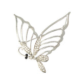 Maxbell Fashion Crystal Butterfly Alloy Charms Brooches Pins Jewelry Decor Silver