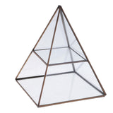 Maxbell Pyramid Glass Jewelry Trinket Box Earrings Display Holder Storage Organizer