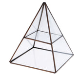 Maxbell Pyramid Glass Jewelry Trinket Box Earrings Display Holder Storage Organizer