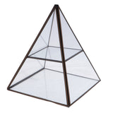 Maxbell Pyramid Glass Jewelry Trinket Box Earrings Display Holder Storage Organizer