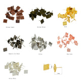 Maxbell 20pcs DIY Ear Stud Cabochon Bezel Setting Earring Findings Bronze