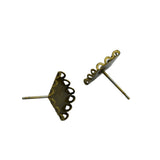 Maxbell 20pcs DIY Ear Stud Cabochon Bezel Setting Earring Findings Bronze
