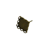 Maxbell 20pcs DIY Ear Stud Cabochon Bezel Setting Earring Findings Bronze