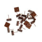 Maxbell 20pcs DIY Ear Stud Cabochon Bezel Setting Earring Findings Antique Copper
