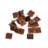 Maxbell 20pcs DIY Ear Stud Cabochon Bezel Setting Earring Findings Antique Copper