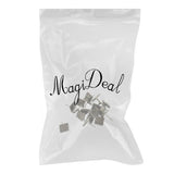 Maxbell 20pcs DIY Ear Stud Cabochon Bezel Setting Earring Findings Metallic Black