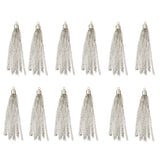 Maxbell 12pcs Boho Long Chain Tassel Pendants Necklace DIY Jewelry Making  Silver