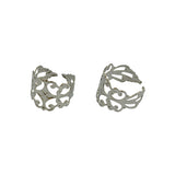 Maxbell 10pcs Adjustable Brass Blank Stamped Filigree Flower Ring DIY Making Silver