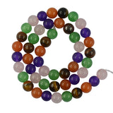 Maxbell 8mm Assorted Semi-precious Gemstone Loose Beads Round Fashion Decor