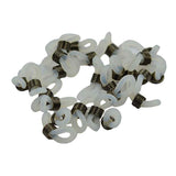 Maxbell 25Pcs Eyeglasses Chain Holder Ends Loops Cream Rubber Hematite gunmetal