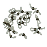 Maxbell 25Pcs Eyeglasses Chain Holder Ends Loops Cream Rubber Hematite gunmetal