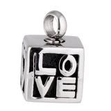 Maxbell Love Heart Pattern Cube Cremation Ashes Holder Urn Memorial Keepsake Pendant