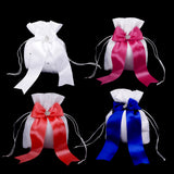 Maxbell Wedding Bridesmaid Bridal Diamante Dolly Bag Satin Pouch White