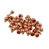 Maxbell 50pcs Leather Cord End Cap Beads Stopper Kumihimo Jewelry Finding Rose Gold