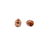 Maxbell 50pcs Leather Cord End Cap Beads Stopper Kumihimo Jewelry Finding Rose Gold