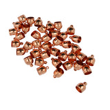 Maxbell 50pcs Leather Cord End Cap Beads Stopper Kumihimo Jewelry Finding Rose Gold