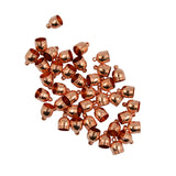 Maxbell 50pcs Leather Cord End Cap Beads Stopper Kumihimo Jewelry Finding Rose Gold