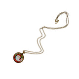 Maxbell Retro Santa Claus Xmas Cabochon Glass Chain Pendant Necklace Anti bronze #4