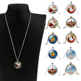 Maxbell Retro Santa Claus Xmas Cabochon Glass Chain Pendant Necklace Anti bronze #4