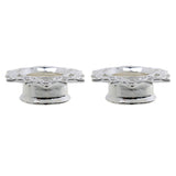 Maxbell Pair Antiqued Lotus Flower Silver BRASS Flesh Tunnels Ear Plugs Gauges 14mm