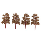 Maxbell 20PCS Plastic Abies Holophylla Model Trees Layout Train Scene 1:150