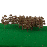 Maxbell 20PCS Plastic Abies Holophylla Model Trees Layout Train Scene 1:150