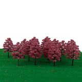 Maxbell 20PCS Fuchsia Model Trees Layout Train Landscape Scenery 1:100