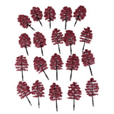 Maxbell 20PCS Fuchsia Model Trees Layout Train Landscape Scenery 1:100