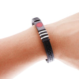 Maxbell Silicone Rubber Medical Alert ID Bracelet Bangle Wristband Magnet Clasp