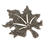 Maxbell Autumn Maple Leaf Brooch Pin Fashion Broach Xmas Wedding Party Jewelry Black