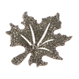 Maxbell Autumn Maple Leaf Brooch Pin Fashion Broach Xmas Wedding Party Jewelry Black